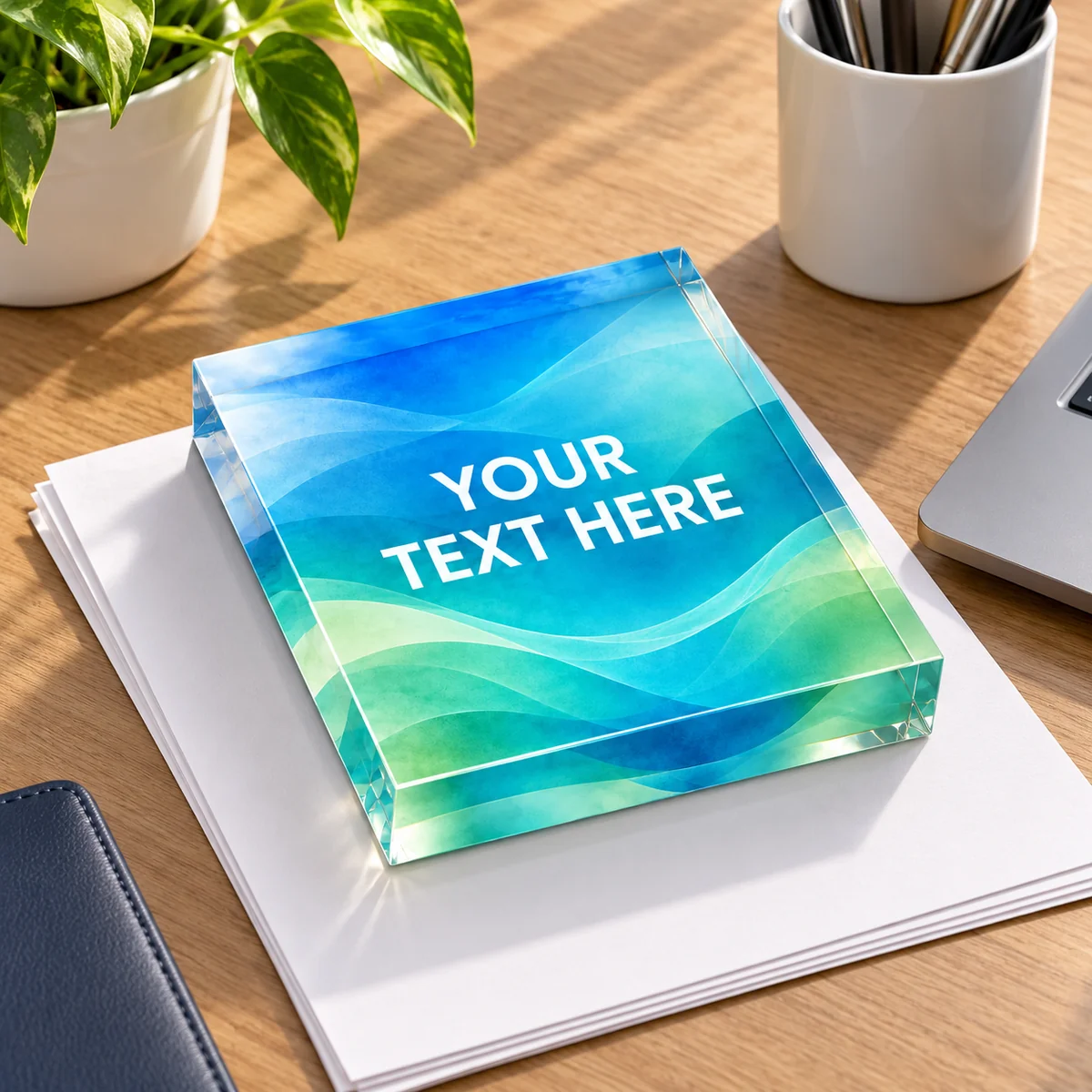 Clear Acrylic Colour Print Block - view 3